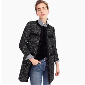 J. Crew Tweed Lurex Lady Coat w/ trim NWOT SZ4